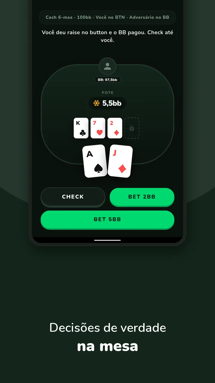 Tela 3 do Poker Trainer