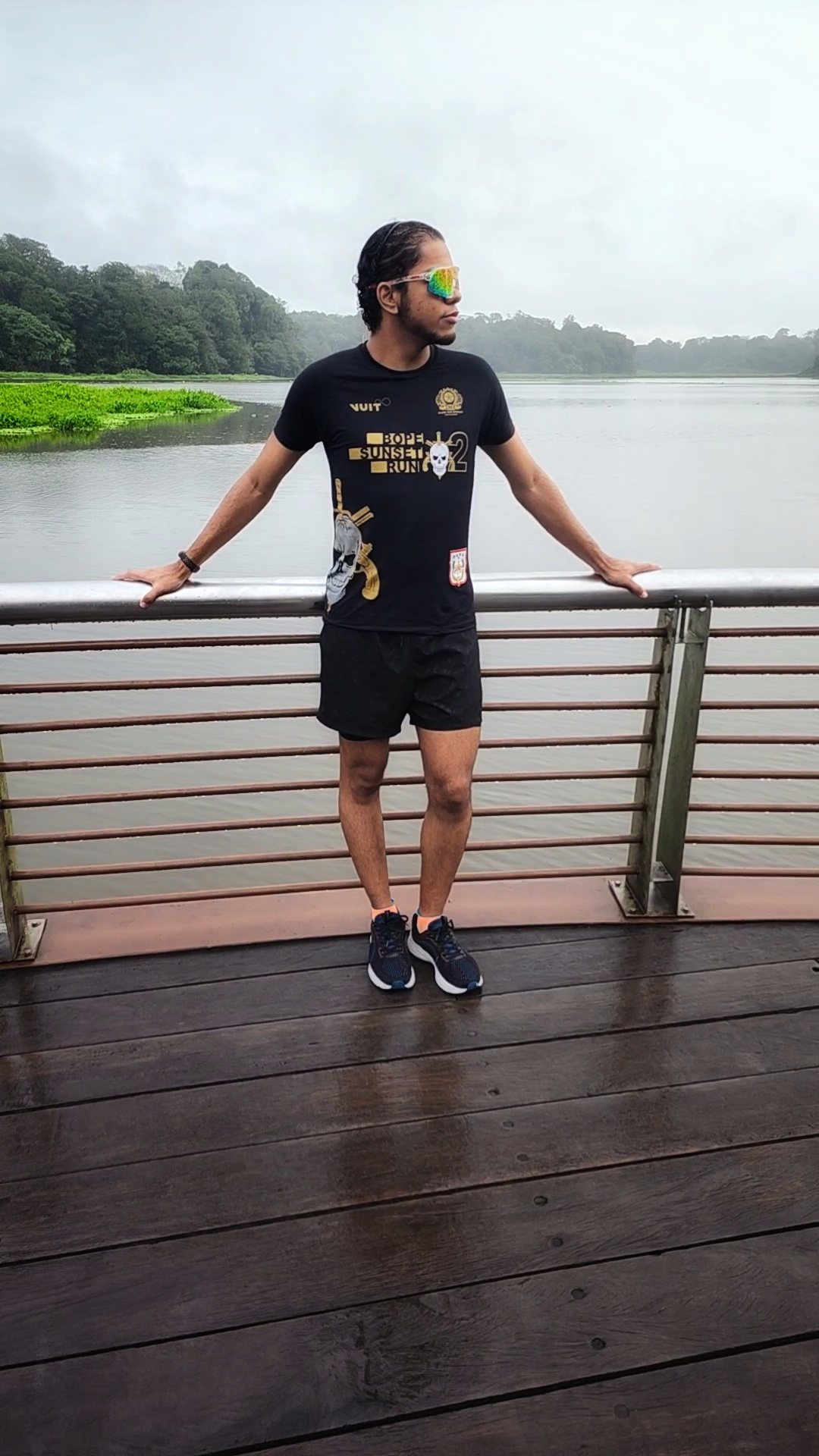 Tiago Danin, running at parque do utinga